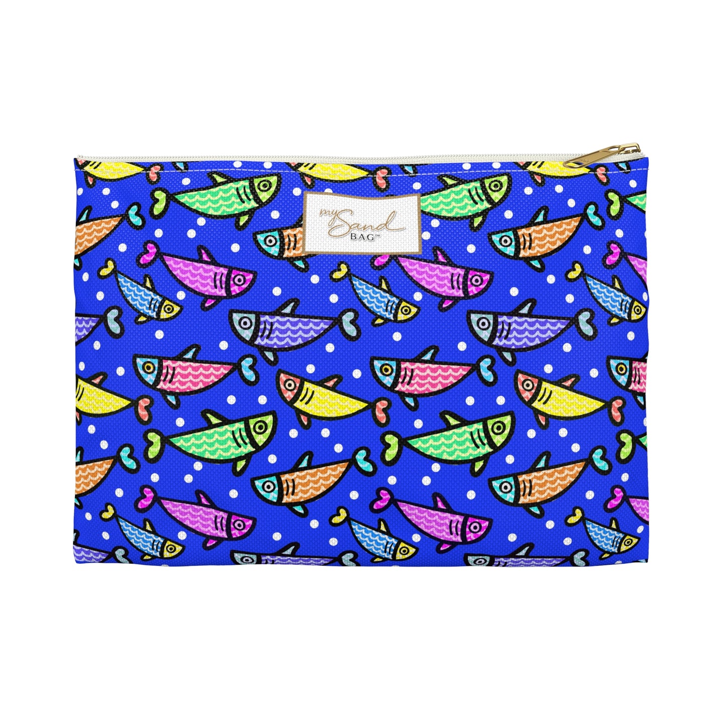 My Sand Bag Essentials Pouch By Happy Fish 2 Zippered Canvas Pouch
