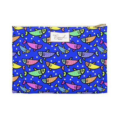 My Sand Bag Essentials Pouch By Happy Fish 2 Zippered Canvas Pouch