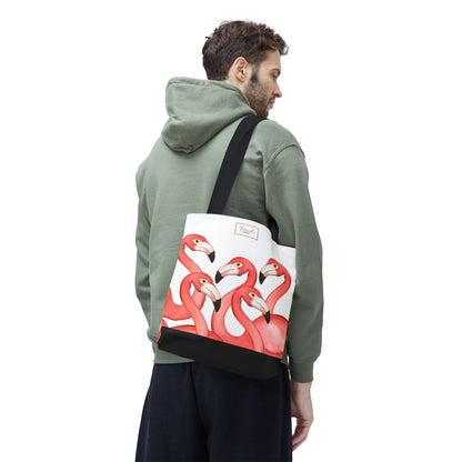 My Sand Bag Flamingos Tote Reusable Shopping Tote Durable Polyester Beach Bag