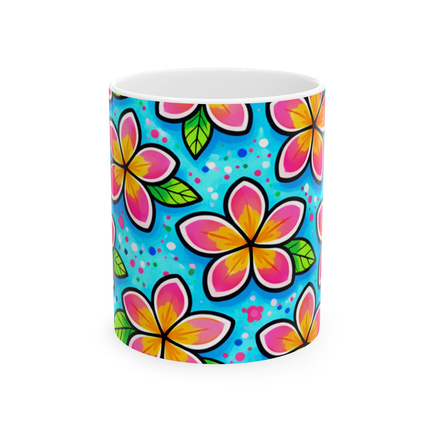 My Sand Bag™ | Watercolor Plumeria Coffee Mug