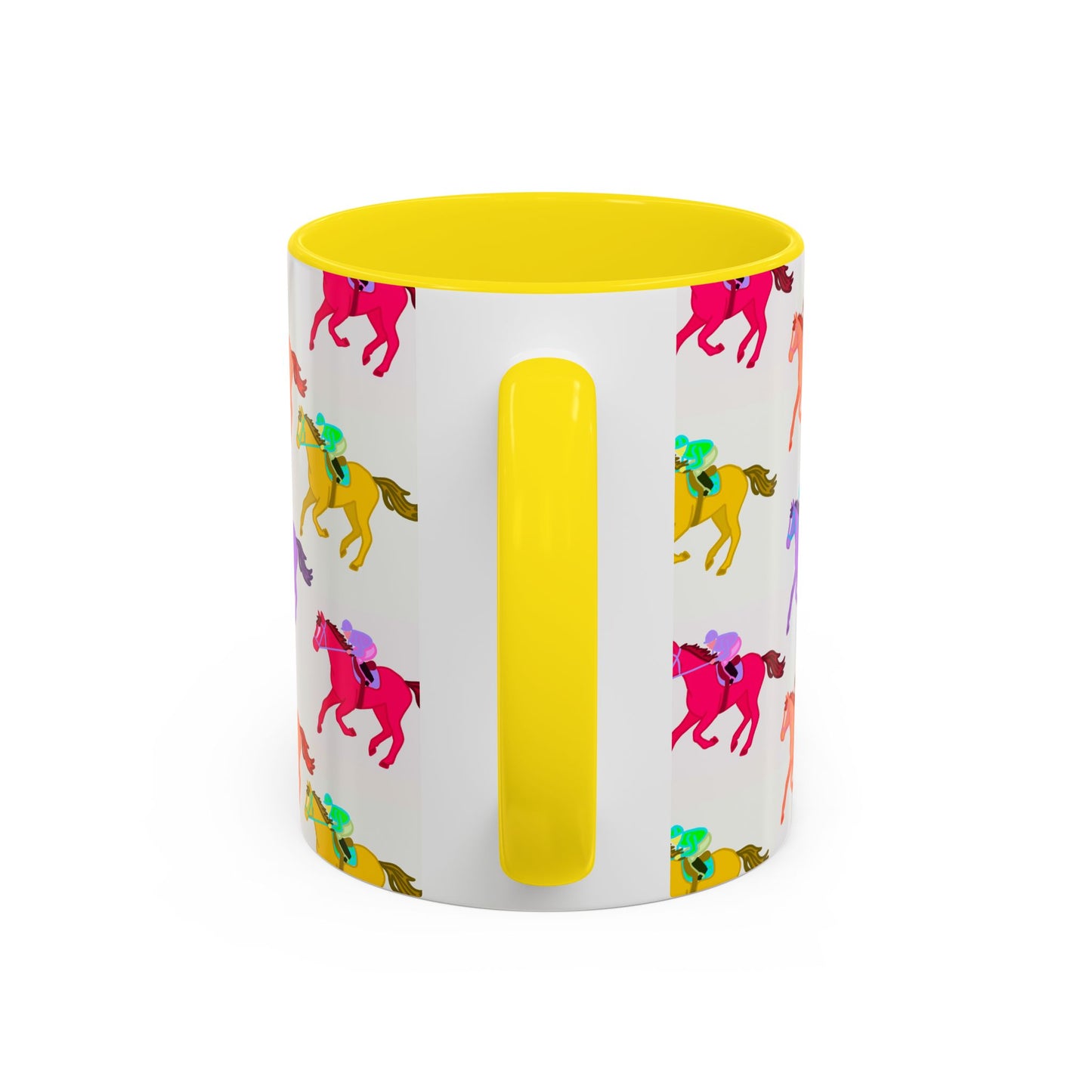 Kentucky Derby Racehorse Accent Coffee Mug | Race Day Gift | 11oz & 15oz