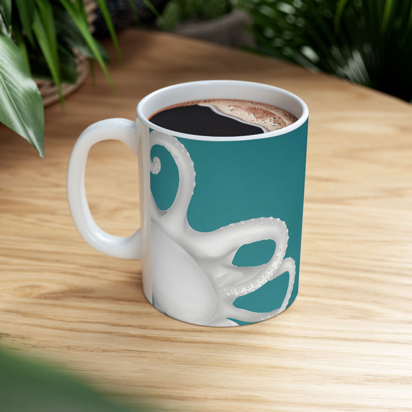 Kraken Octopus Pirate Ceramic Coffee Mug 11oz With Maritime Design Oceanic Nautical Mug For Coffee Lovers
