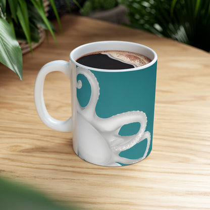 Kraken Octopus Pirate Ceramic Coffee Mug 11oz With Maritime Design Oceanic Nautical Mug For Coffee Lovers