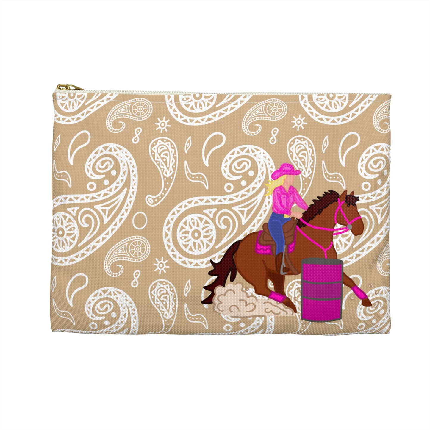 Barrel Racing Horse Accessory Pouch — Cowgirl Horse Makeup Bag