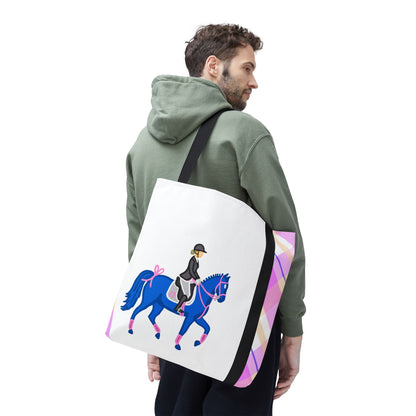 Dressage Horse and Rider Tote Bag - Equestrian Carryall