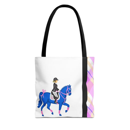 Dressage Horse and Rider Tote Bag - Equestrian Carryall