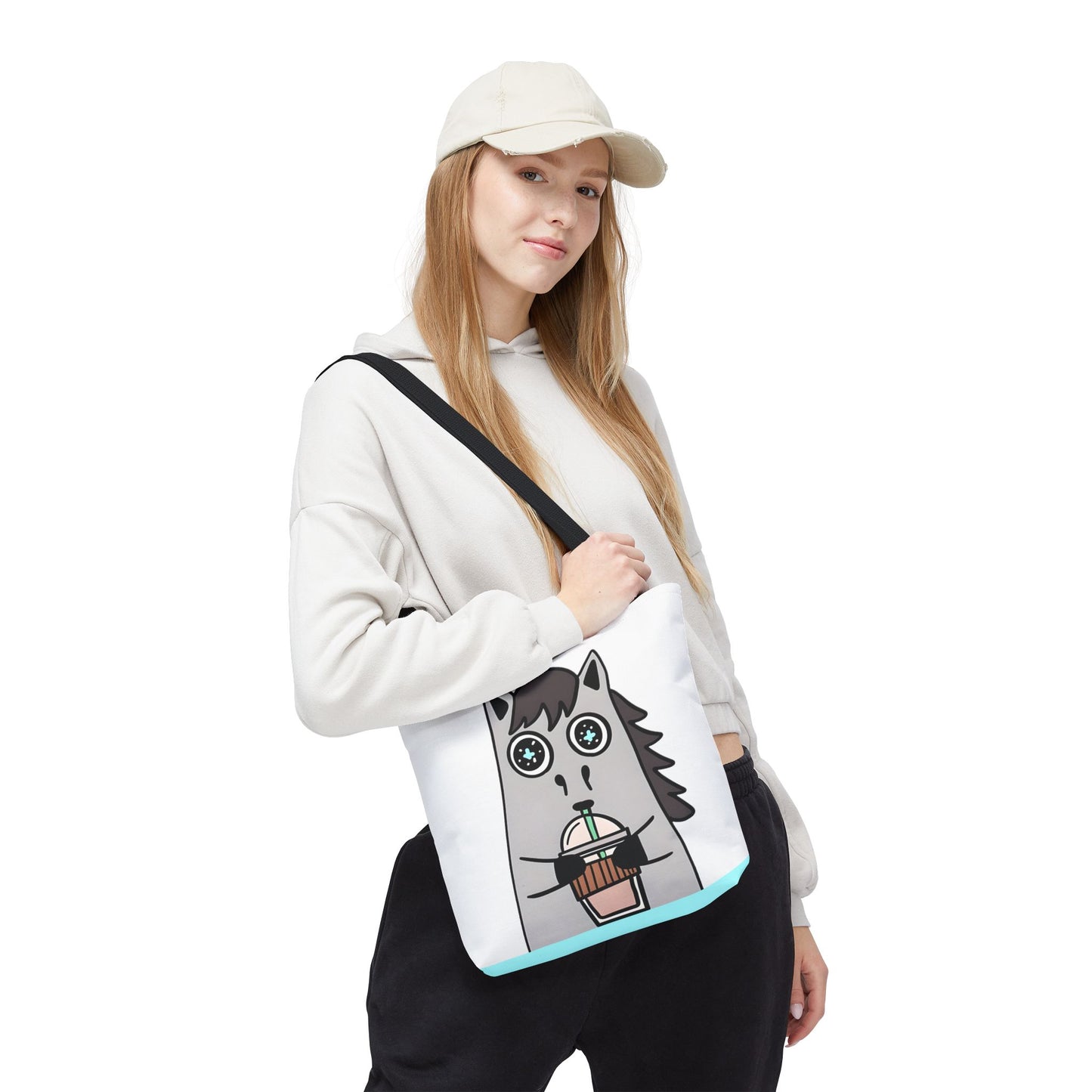 Coffee-Drinking Horse Frappuccino Tote Bag