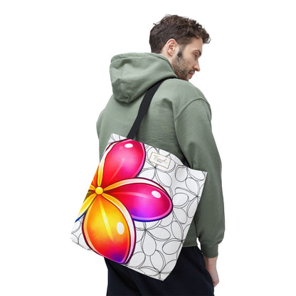 My Sand Bag Plumeria Tote Reusable Hawaiian Shopping Bag