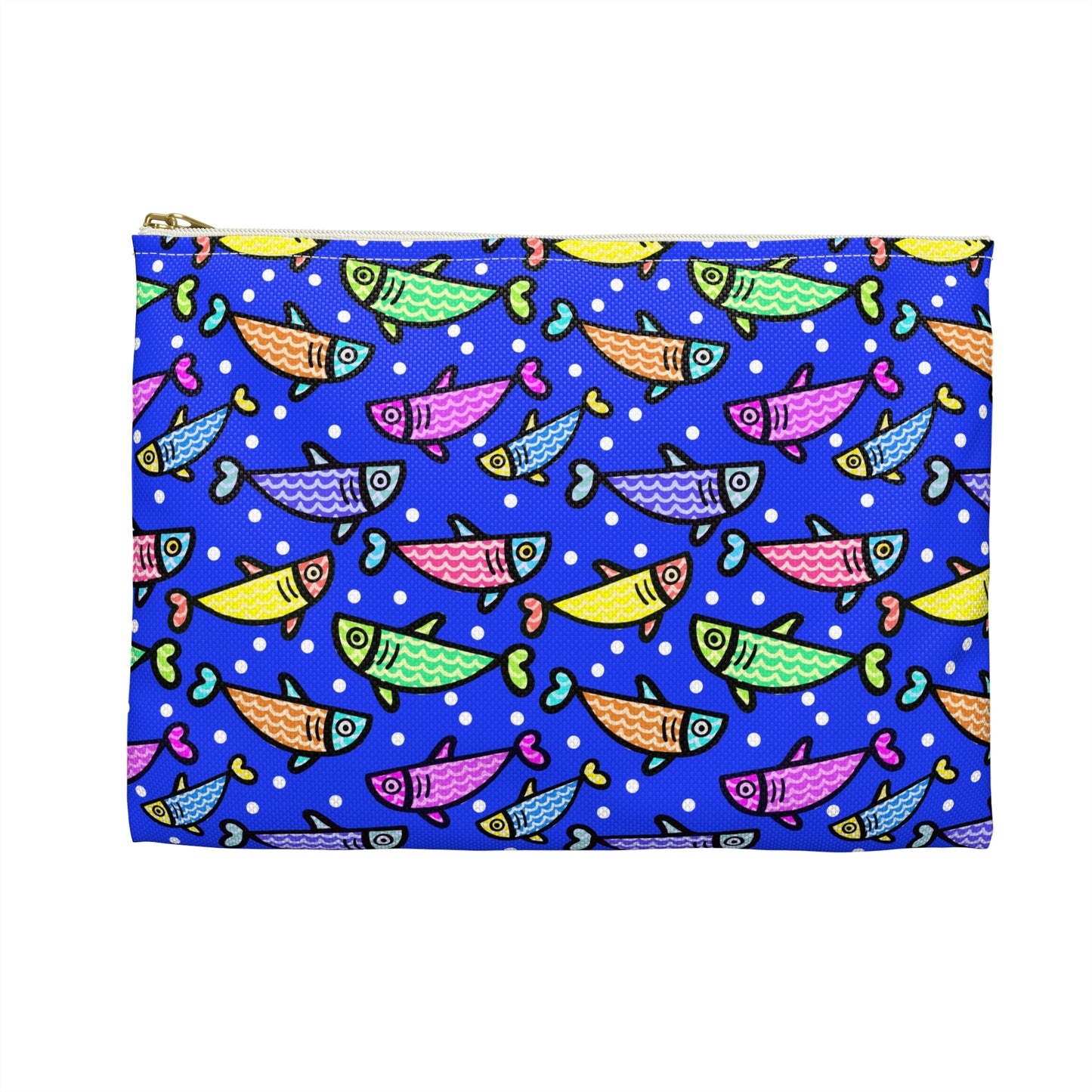 My Sand Bag Essentials Pouch By Happy Fish 2 Zippered Canvas Pouch