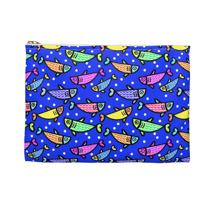 My Sand Bag Essentials Pouch By Happy Fish 2 Zippered Canvas Pouch