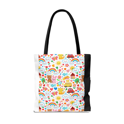 Primary Colors Teacher Tote Bag | Back to School Gift | 3 Sizes