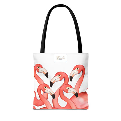 My Sand Bag Flamingos Tote Reusable Shopping Tote Durable Polyester Beach Bag
