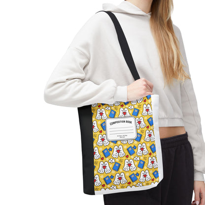 Kawaii Ghost Teacher Tote Bag | School Supplies Book Bag | 3 Sizes