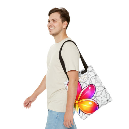 My Sand Bag Plumeria Tote Reusable Hawaiian Shopping Bag