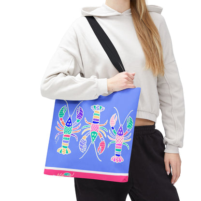 Hand-Drawn Lobster Tote Bag — Beachy Seafood Shellfish Market Tote