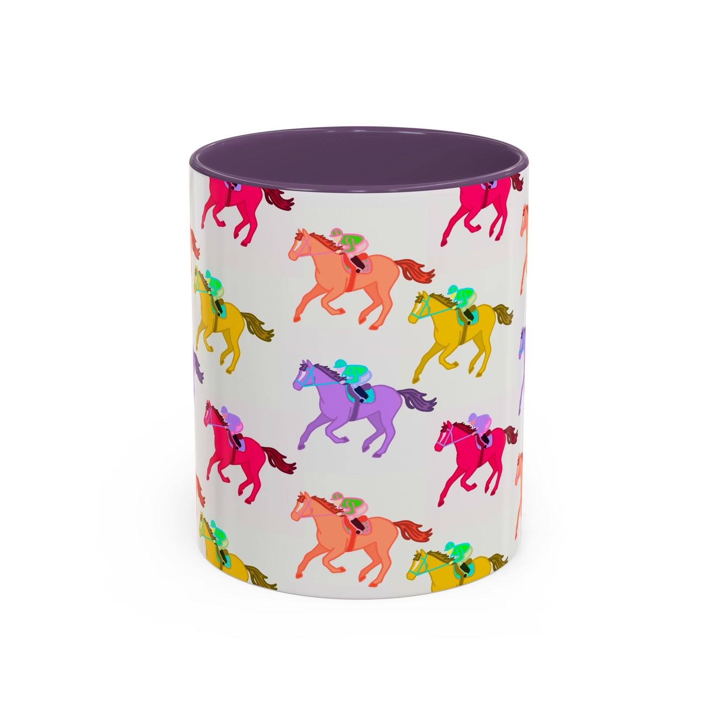 Kentucky Derby Racehorse Accent Coffee Mug | Race Day Gift | 11oz & 15oz