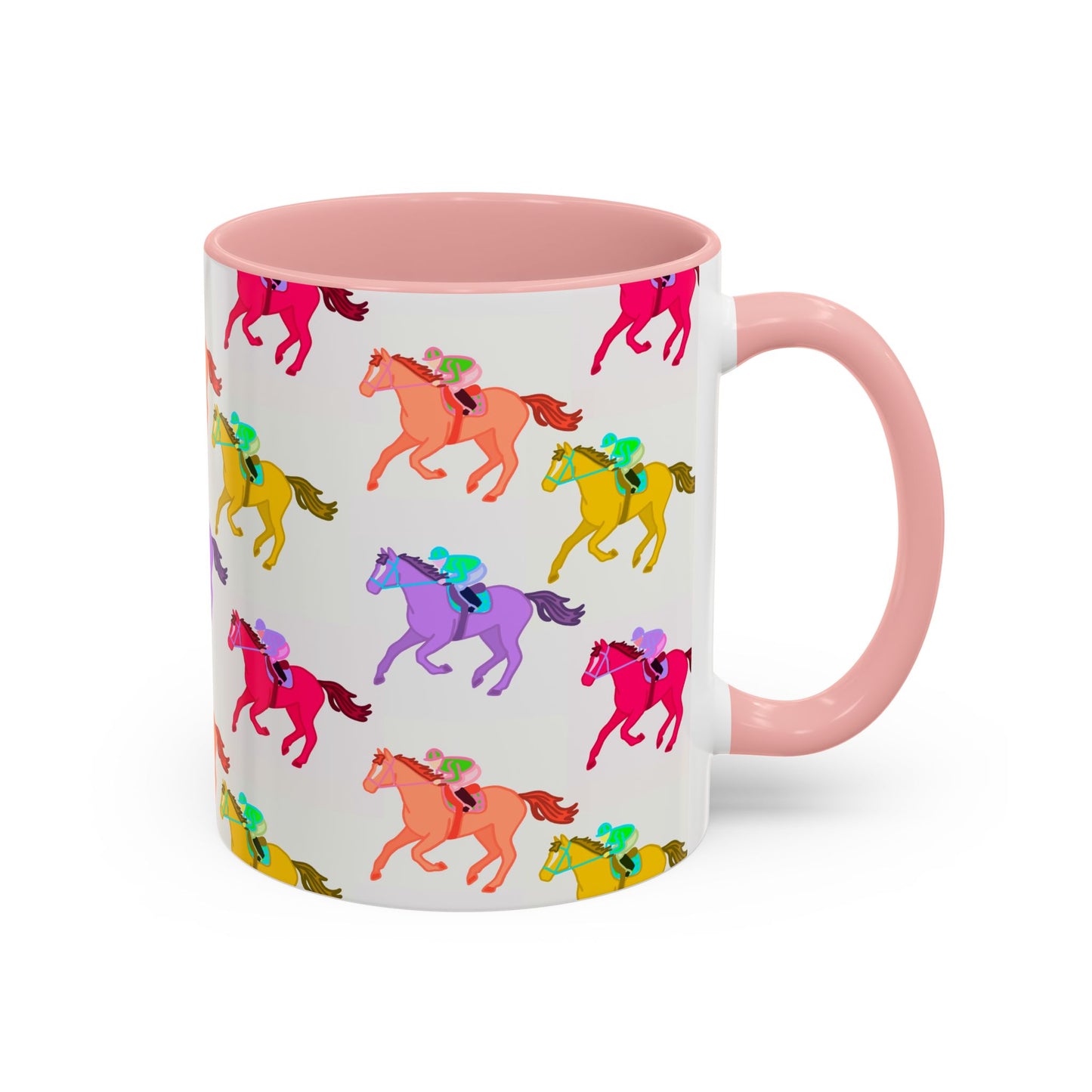 Kentucky Derby Racehorse Accent Coffee Mug | Race Day Gift | 11oz & 15oz