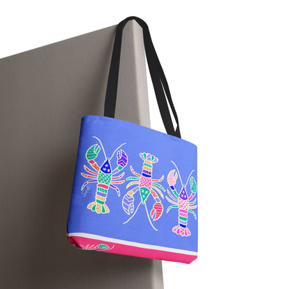Hand-Drawn Lobster Tote Bag — Beachy Seafood Shellfish Market Tote