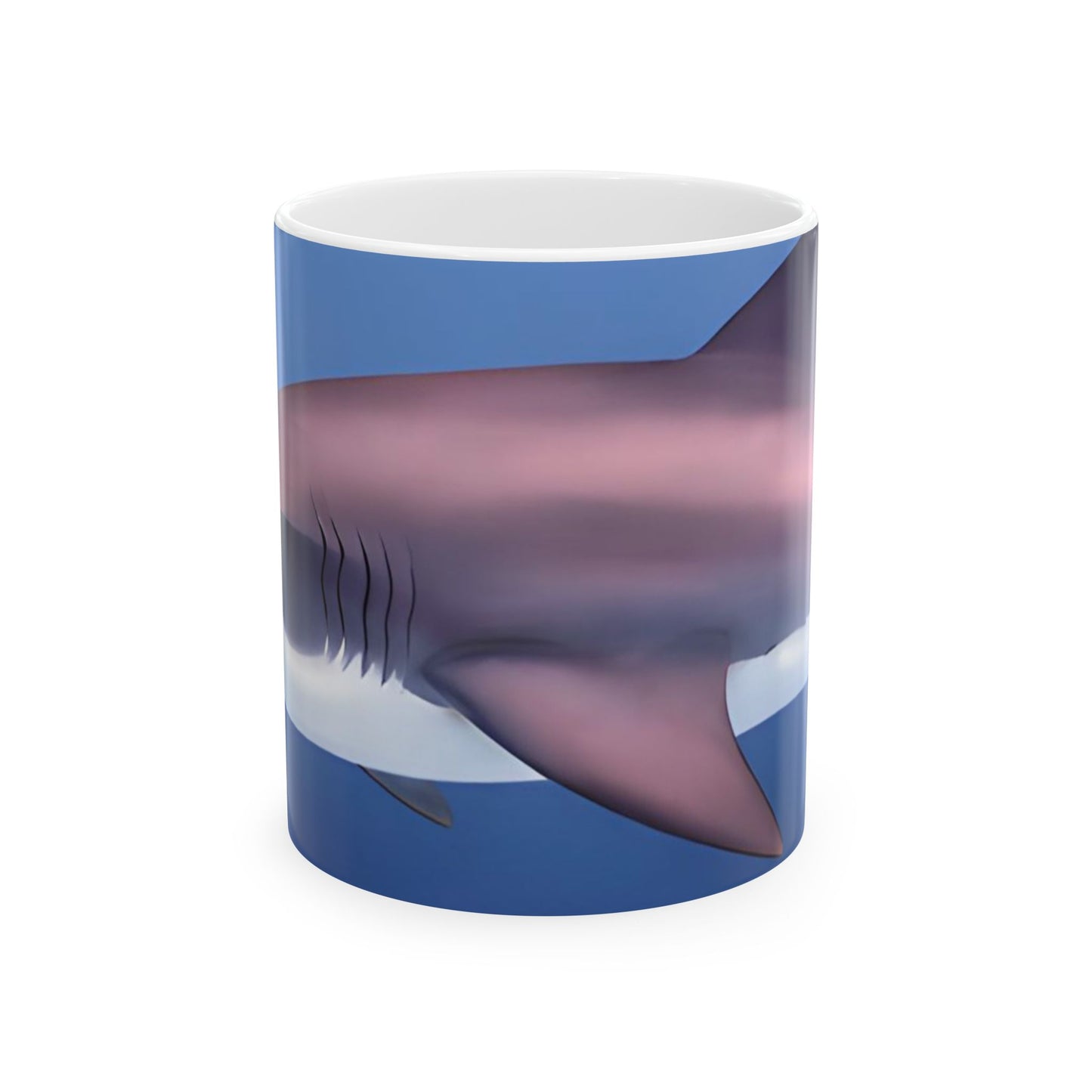 Great White Shark Coffee Mug Ceramic With Bold Ocean Artwork In Vibrant High Definition Color