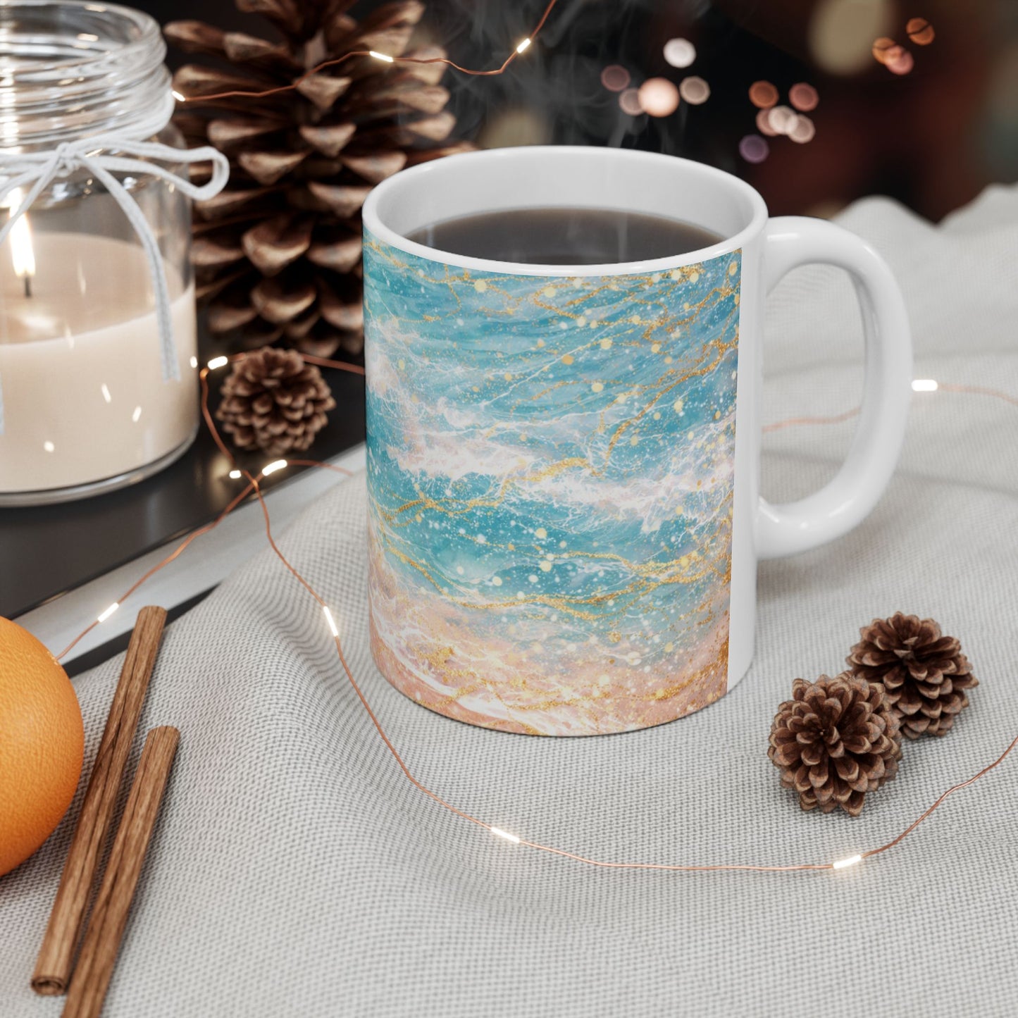My Sand Bag™ | Watercolor Shoreline Coffee Mug