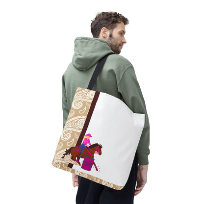 Barrel Racing Tote Bag | Cowgirl Western Patterned Tote | 3 Sizes