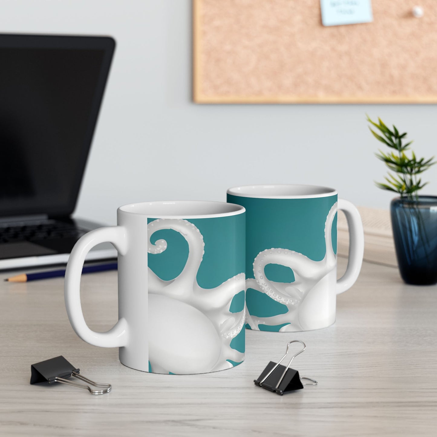 Kraken Octopus Pirate Ceramic Coffee Mug 11oz With Maritime Design Oceanic Nautical Mug For Coffee Lovers
