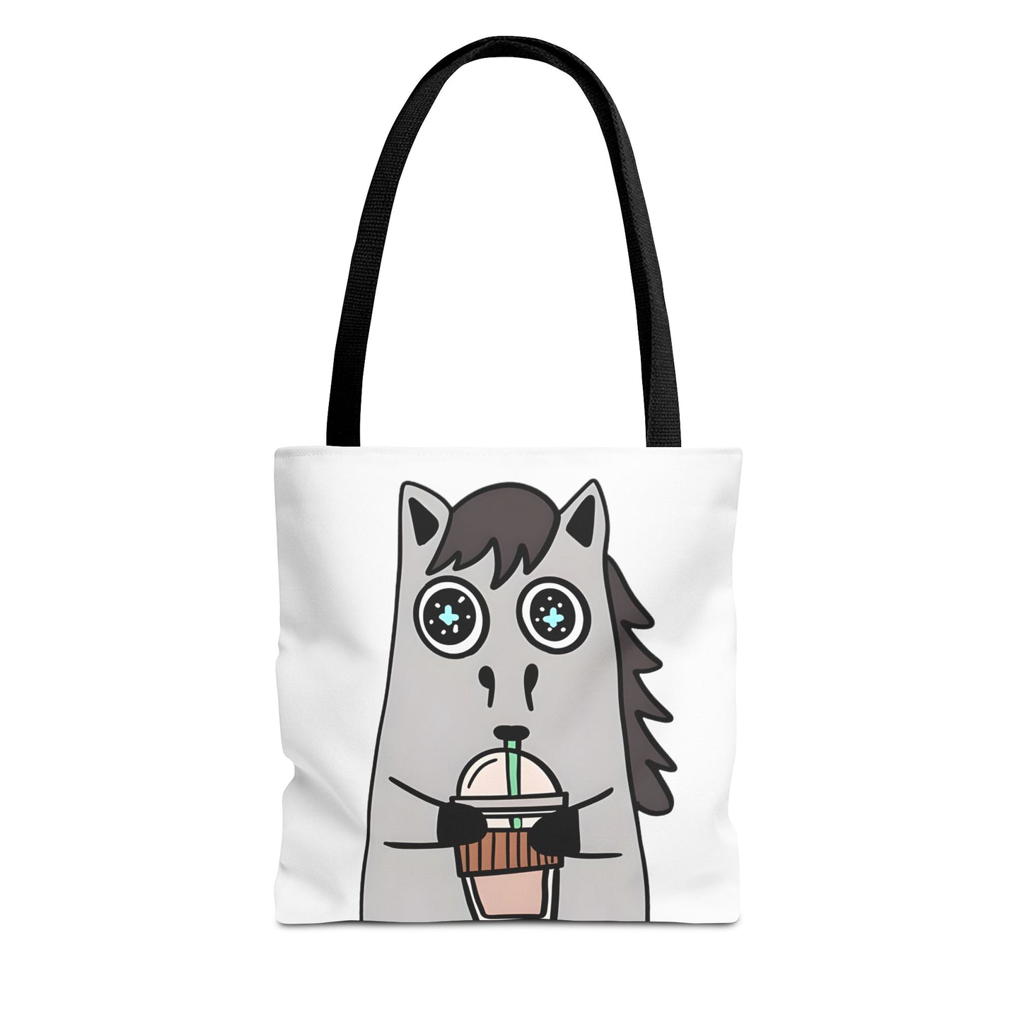 Coffee-Drinking Horse Frappuccino Tote Bag