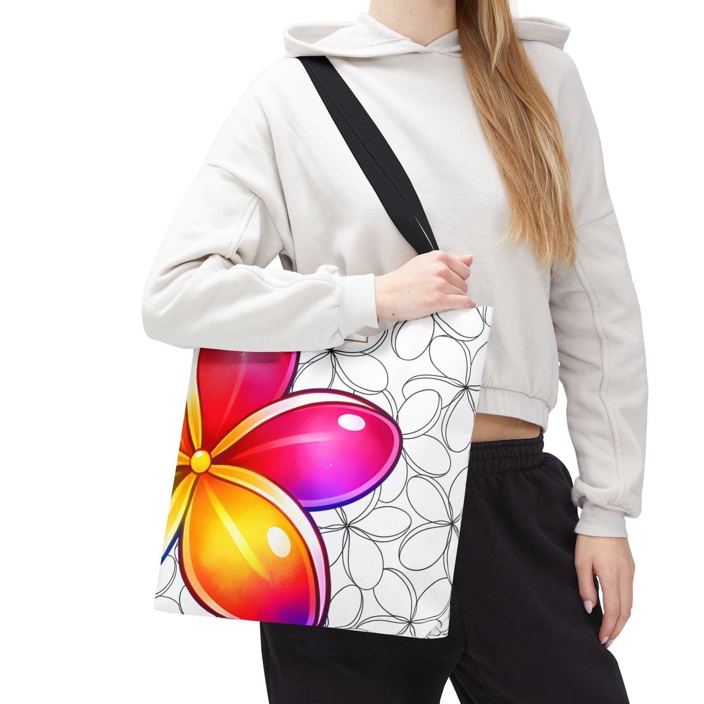 My Sand Bag Plumeria Tote Reusable Hawaiian Shopping Bag