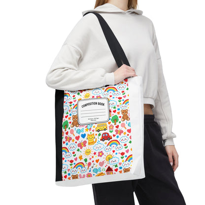 Primary Colors Teacher Tote Bag | Back to School Gift | 3 Sizes