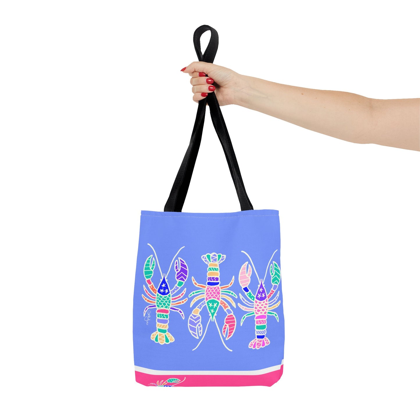 Hand-Drawn Lobster Tote Bag — Beachy Seafood Shellfish Market Tote