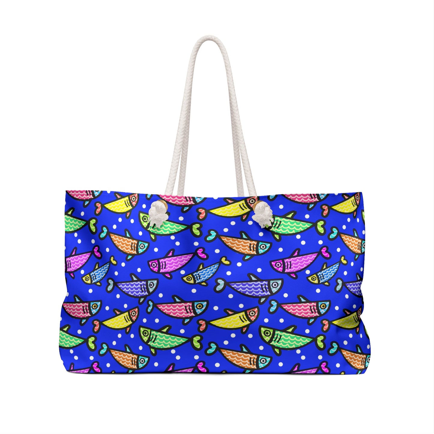 My Sand Bag Happy Fish 2 Beach Bag Weekender Bag For Travel