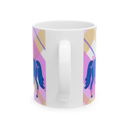 Dressage Horse Ceramic Coffee Mug | Equestrian Art | 11oz & 15oz