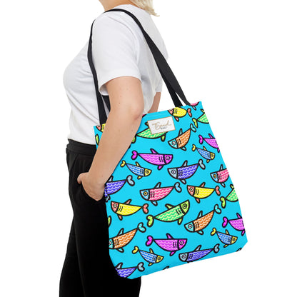 My Sand Bag Happy Fish Tote Reusable Beach Shopping Tote