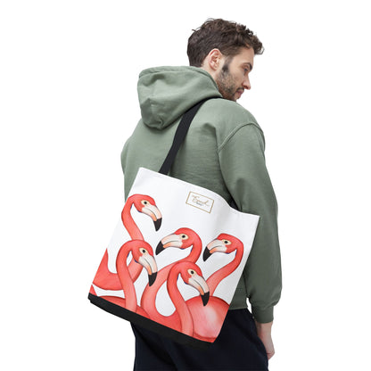 My Sand Bag Flamingos Tote Reusable Shopping Tote Durable Polyester Beach Bag