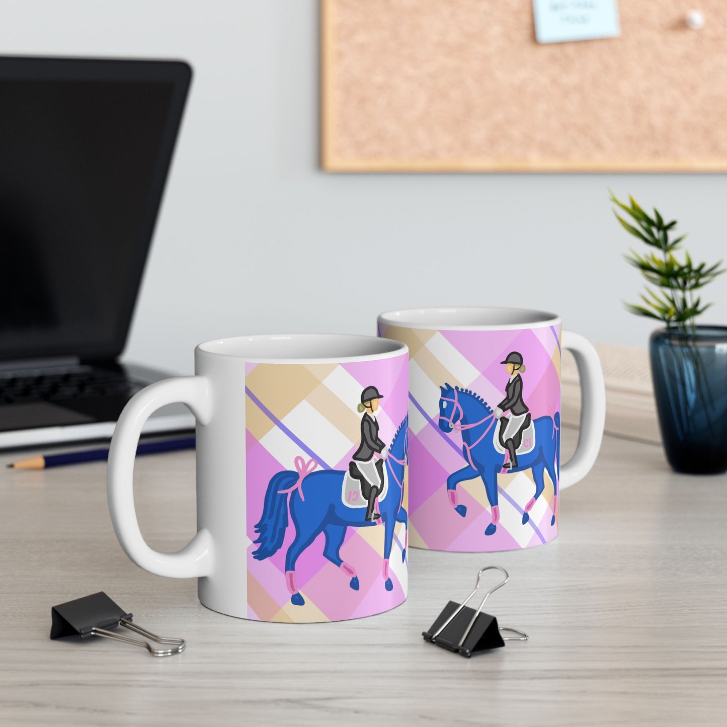 Dressage Horse Ceramic Coffee Mug | Equestrian Art | 11oz & 15oz