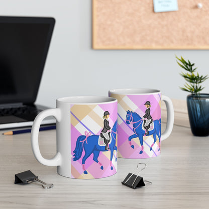 Dressage Horse Ceramic Coffee Mug | Equestrian Art | 11oz & 15oz
