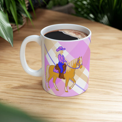 Trail Rider Western Horse Ceramic Coffee Mug | Cowgirl Art | 11oz & 15oz