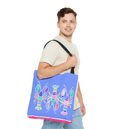 Hand-Drawn Lobster Tote Bag — Beachy Seafood Shellfish Market Tote