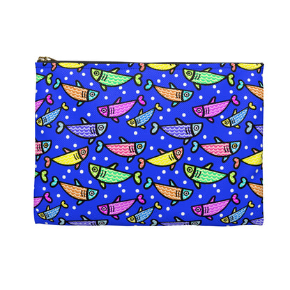 My Sand Bag Essentials Pouch By Happy Fish 2 Zippered Canvas Pouch