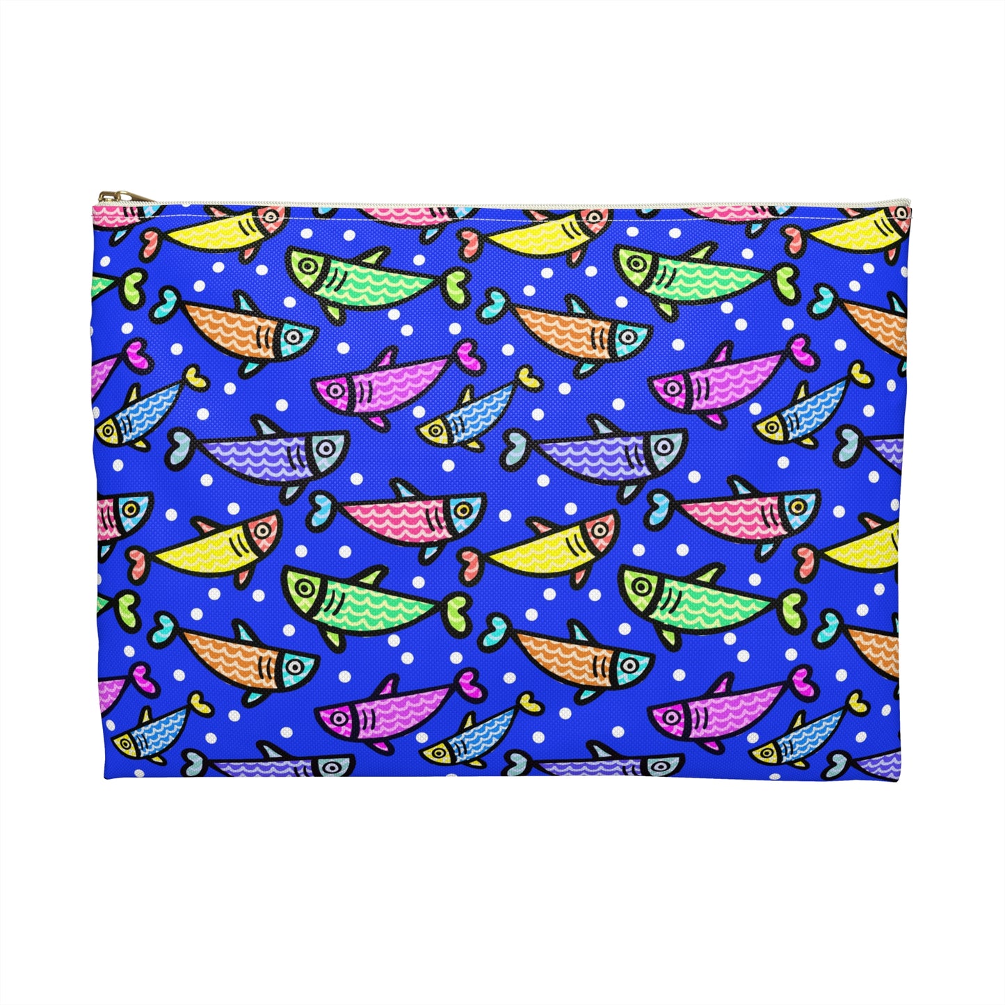 My Sand Bag Essentials Pouch By Happy Fish 2 Zippered Canvas Pouch