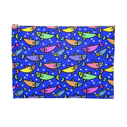 My Sand Bag Essentials Pouch By Happy Fish 2 Zippered Canvas Pouch