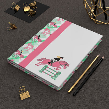 Equestrian Rider Journal — Horse Show Jumping Hardcover Notebook