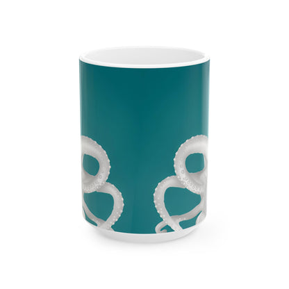 Kraken Octopus Pirate Ceramic Coffee Mug 11oz With Maritime Design Oceanic Nautical Mug For Coffee Lovers