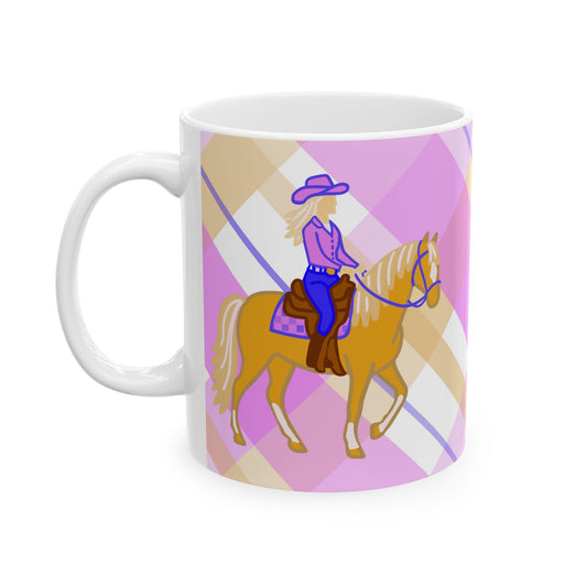 Trail Rider Western Horse Ceramic Coffee Mug | Cowgirl Art | 11oz & 15oz