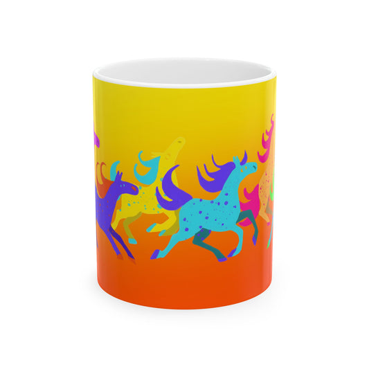 CICreative Horses Ceramic Mug — Horse Coffee Cup