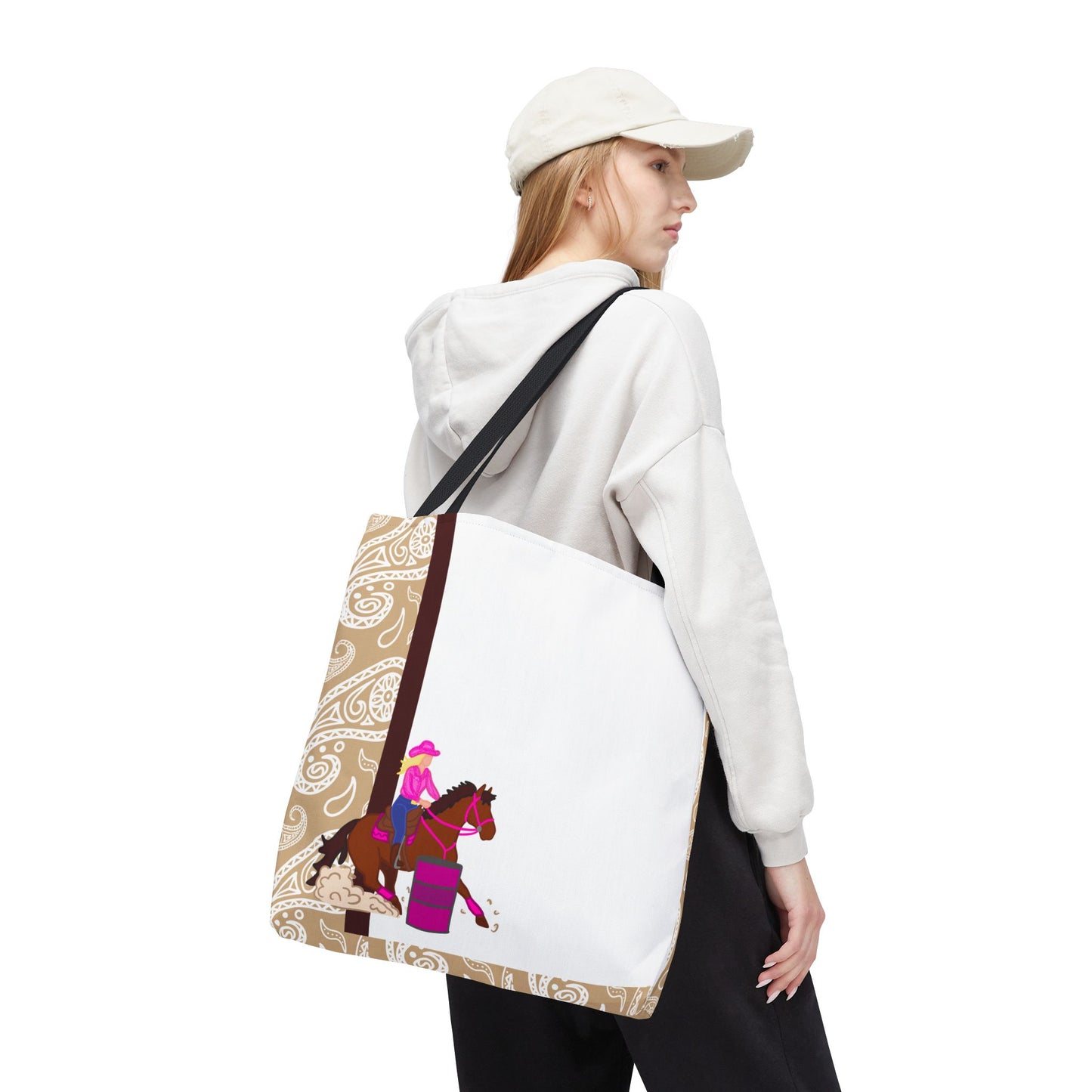 Barrel Racing Tote Bag | Cowgirl Western Patterned Tote | 3 Sizes