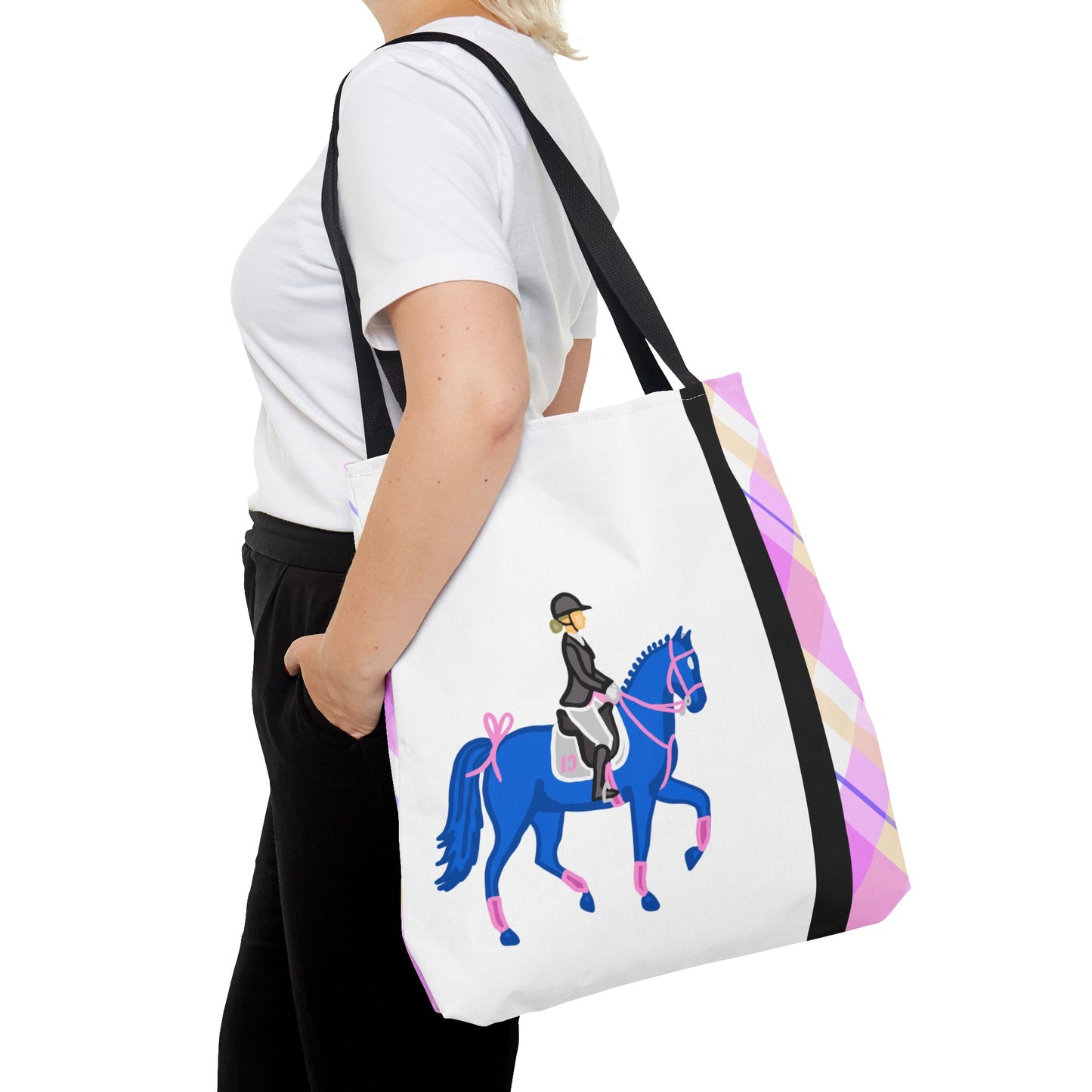 Dressage Horse and Rider Tote Bag - Equestrian Carryall