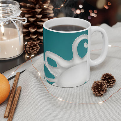 Kraken Octopus Pirate Ceramic Coffee Mug 11oz With Maritime Design Oceanic Nautical Mug For Coffee Lovers