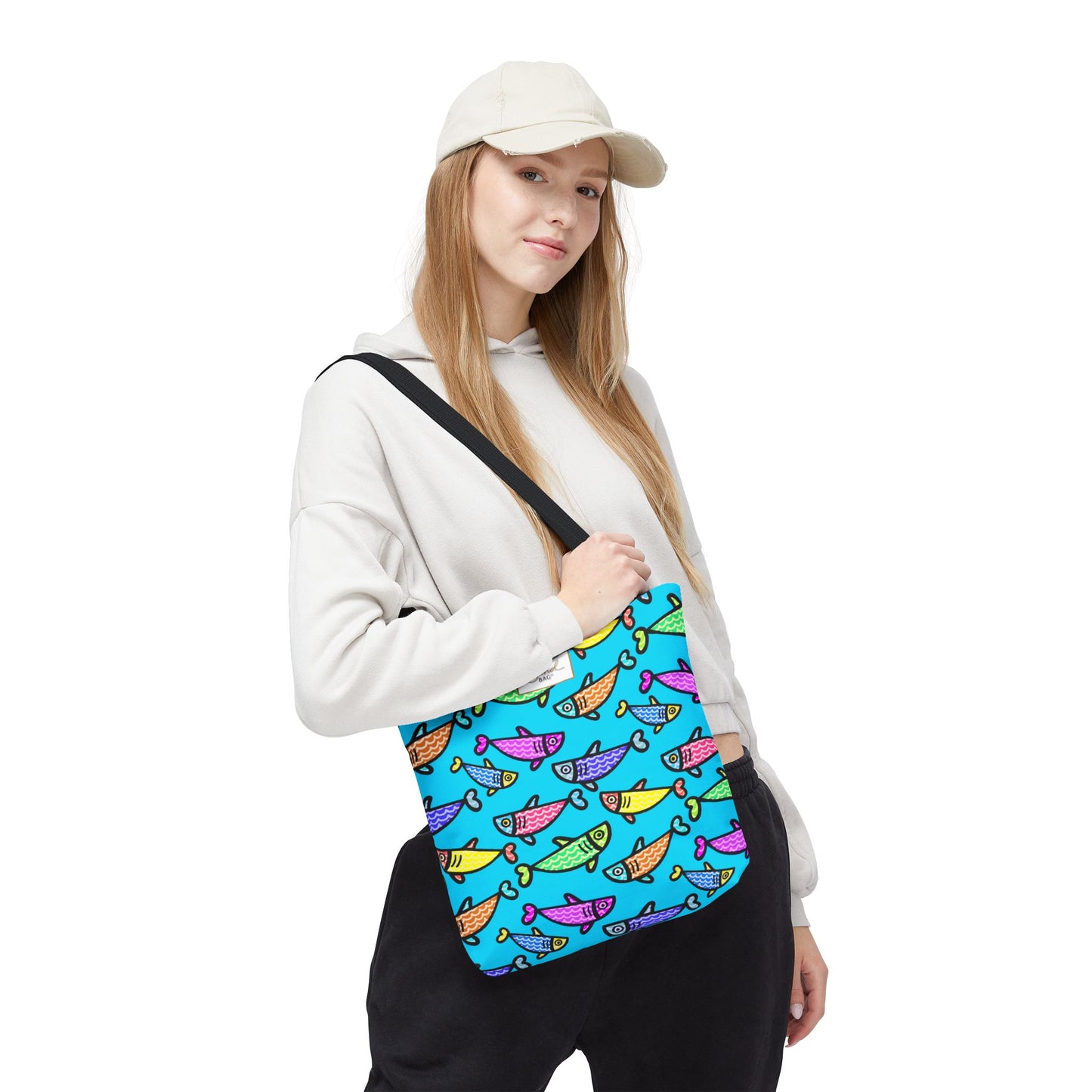My Sand Bag Happy Fish Tote Reusable Beach Shopping Tote