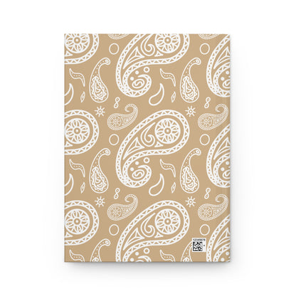 Barrel Racing Cowgirl Hardcover Journal — Paisley Rodeo Notebook